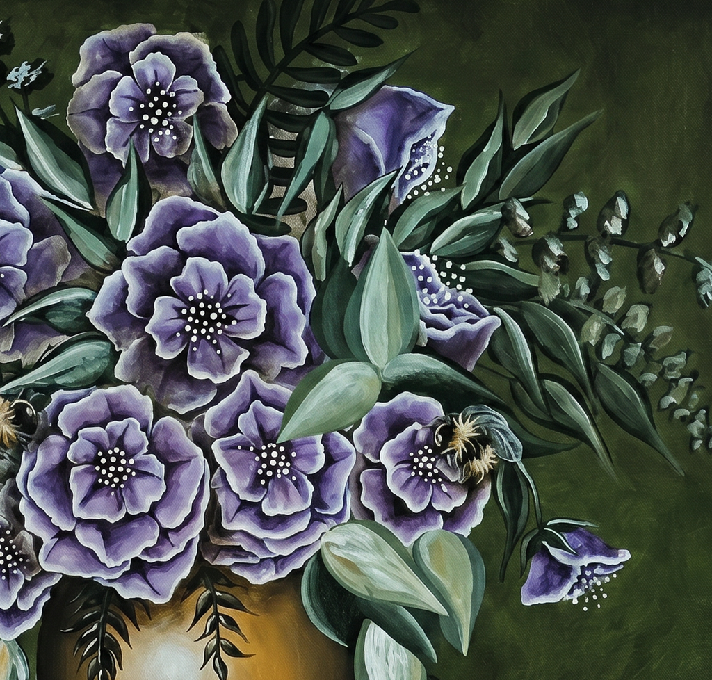 The "The Bumble Bee Floral" Print